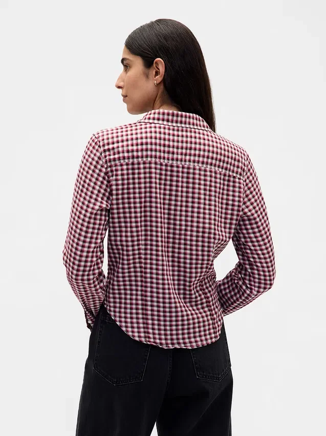 Camicia aderente in flanella a quadri