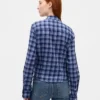 Camicia aderente in flanella a quadri