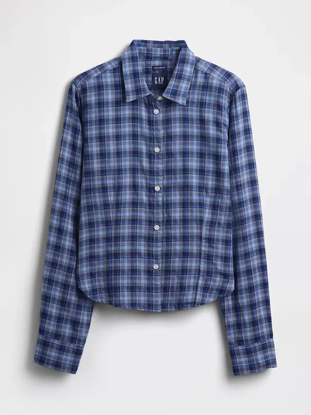 Camicia aderente in flanella a quadri