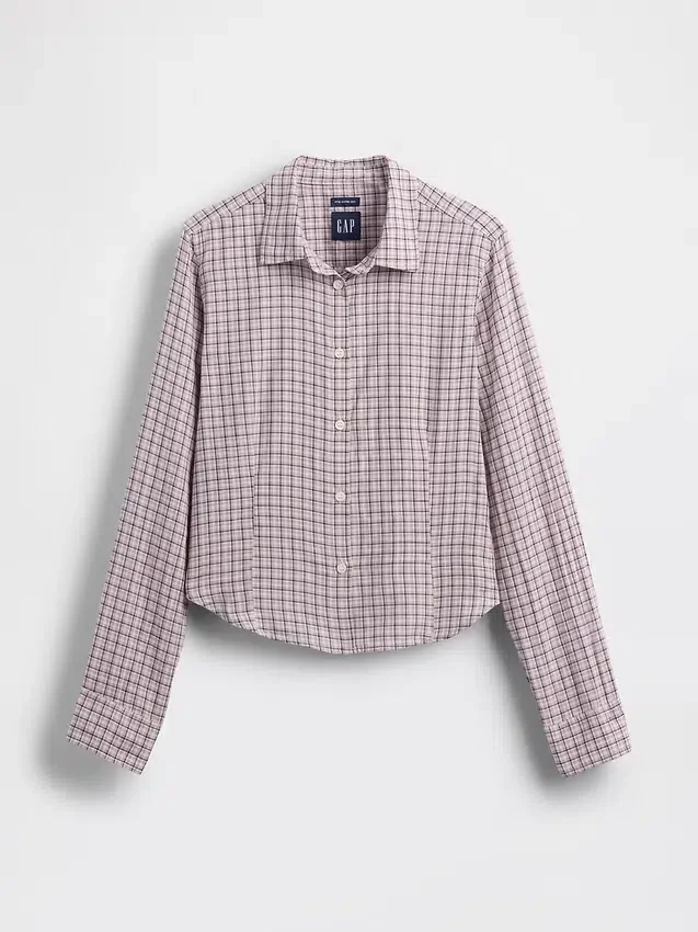 Camicia aderente in flanella a quadri