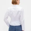 Camicia aderente in popeline di cotone biologico