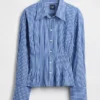 Camicia aderente in popeline di cotone biologico