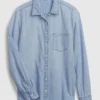 Camicia classica in denim di cotone biologico
