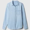 Camicia classica in denim di cotone biologico