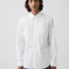 Camicia classica in popeline di cotone biologico