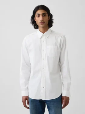 Camicia classica in popeline di cotone biologico