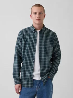 Camicia classica in popeline di cotone biologico