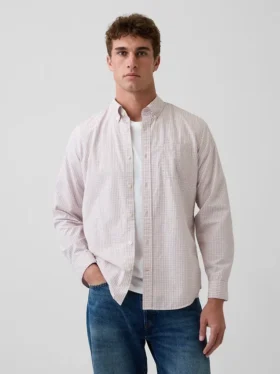 Camicia classica in popeline di cotone biologico