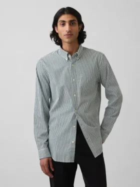 Camicia classica in popeline di cotone biologico