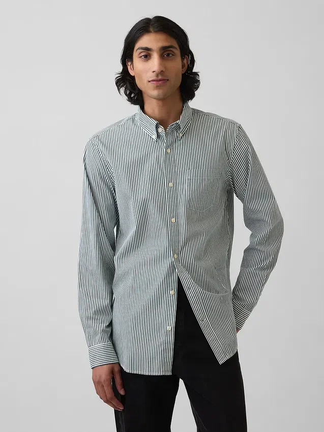 Camicia classica in popeline di cotone biologico