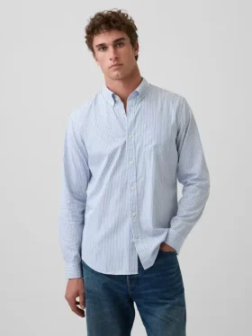 Camicia classica in popeline di cotone biologico