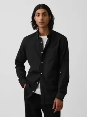 Camicia classica in popeline di cotone biologico