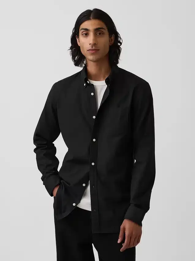 Camicia classica in popeline di cotone biologico