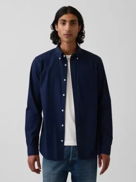 Camicia classica in popeline di cotone biologico