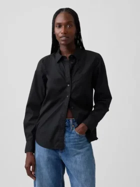Camicia classica in popeline di cotone biologico