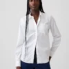 Camicia classica in popeline di cotone biologico