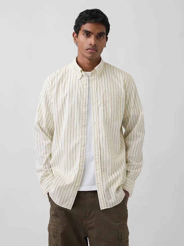 Camicia classica in popeline di cotone biologico