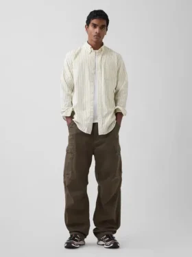 Camicia classica in popeline di cotone biologico
