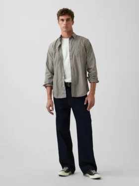 Camicia classica in popeline di cotone biologico