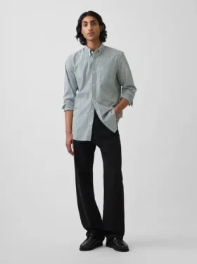 Camicia classica in popeline di cotone biologico