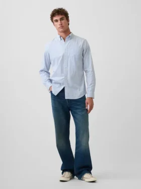 Camicia classica in popeline di cotone biologico