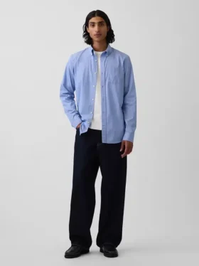 Camicia classica in popeline di cotone biologico