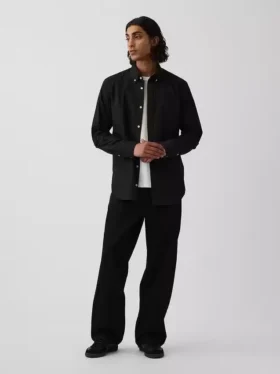 Camicia classica in popeline di cotone biologico