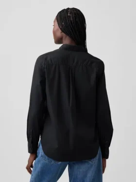Camicia classica in popeline di cotone biologico