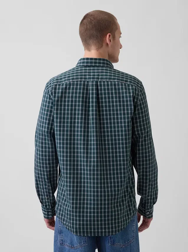 Camicia classica in popeline di cotone biologico