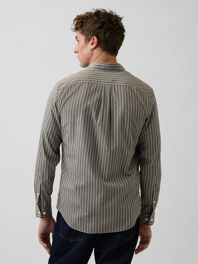 Camicia classica in popeline di cotone biologico