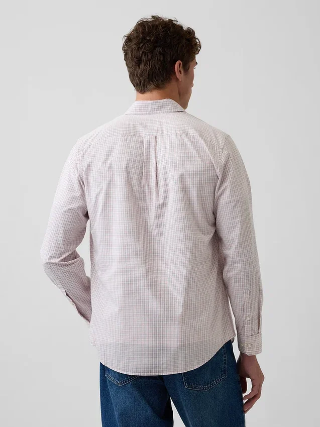 Camicia classica in popeline di cotone biologico