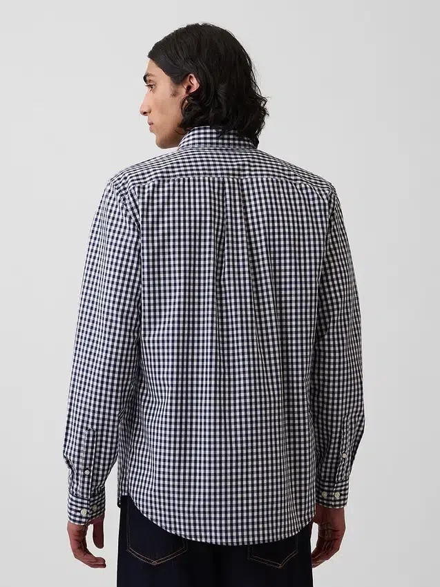 Camicia classica in popeline di cotone biologico