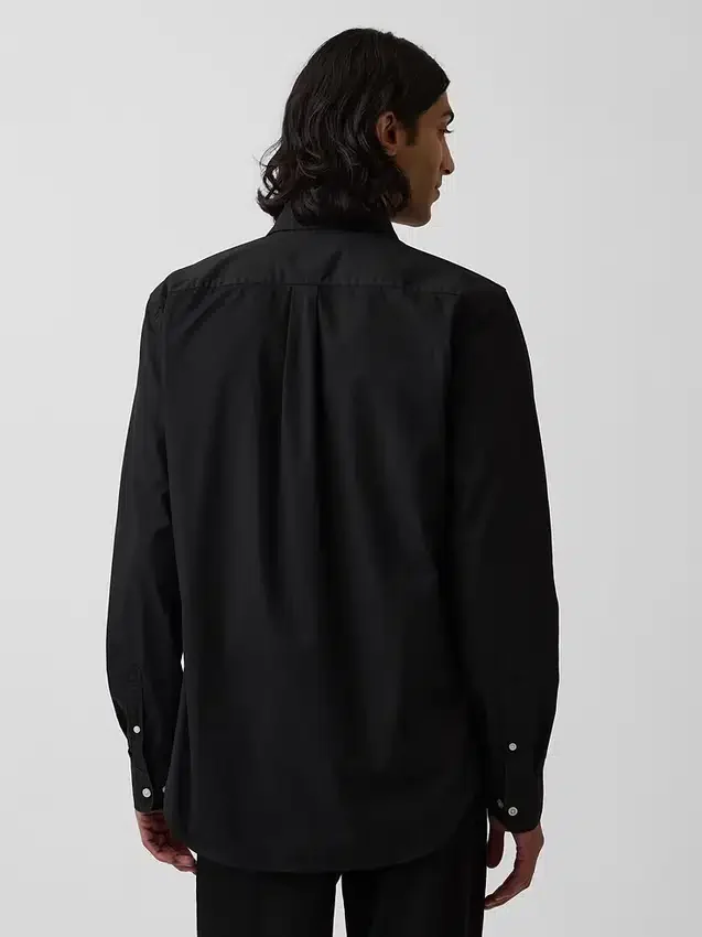 Camicia classica in popeline di cotone biologico