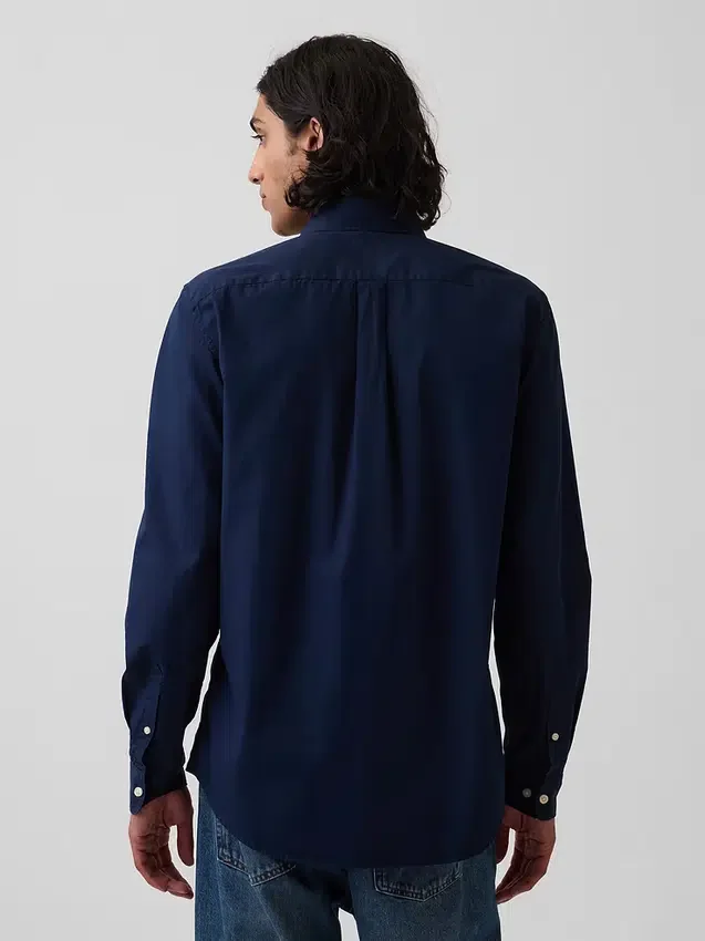 Camicia classica in popeline di cotone biologico