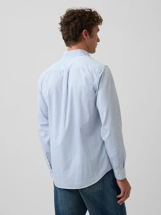 Camicia classica in popeline di cotone biologico