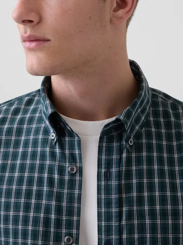 Camicia classica in popeline di cotone biologico