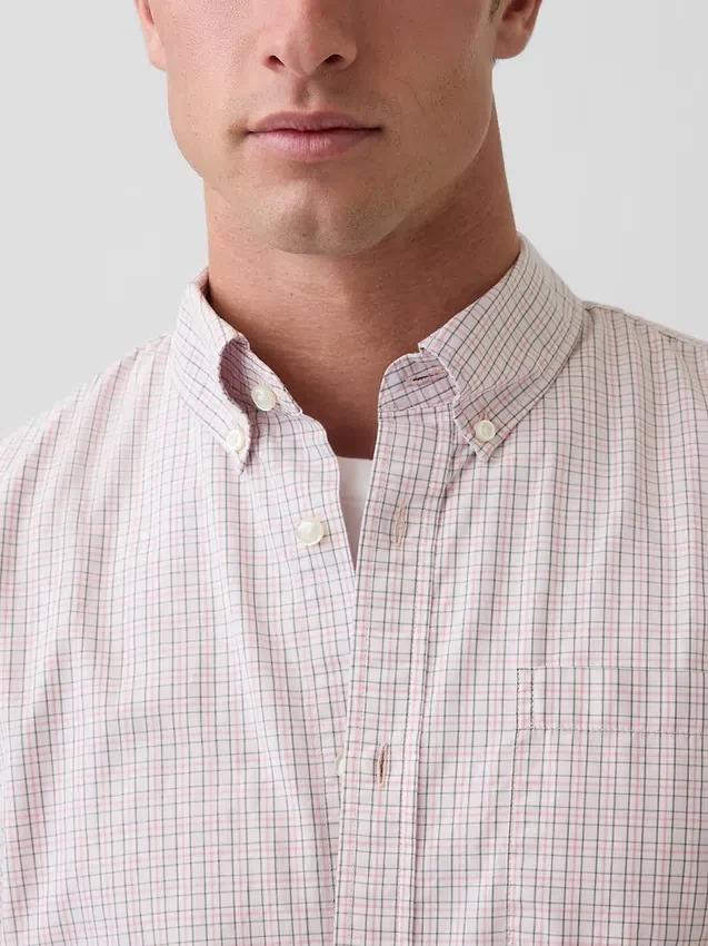 Camicia classica in popeline di cotone biologico