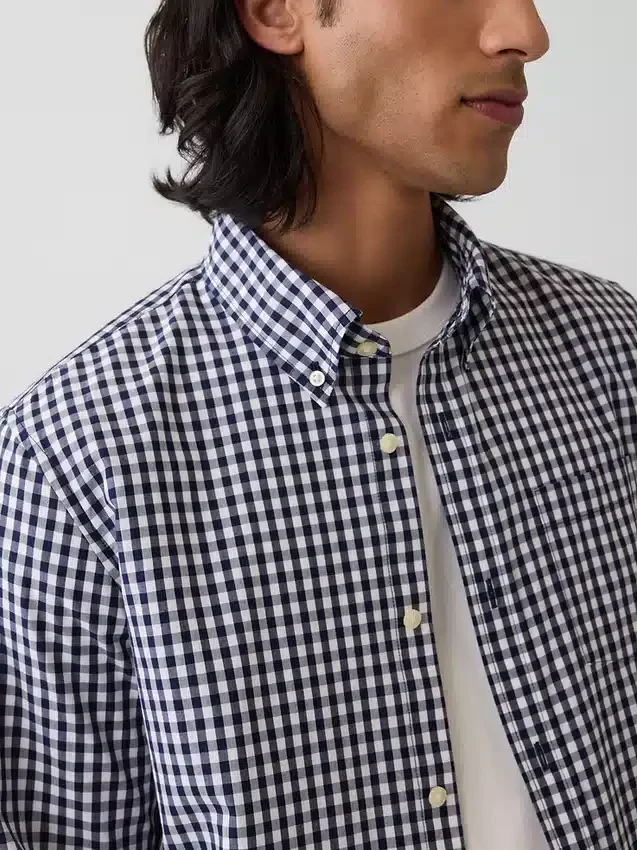 Camicia classica in popeline di cotone biologico
