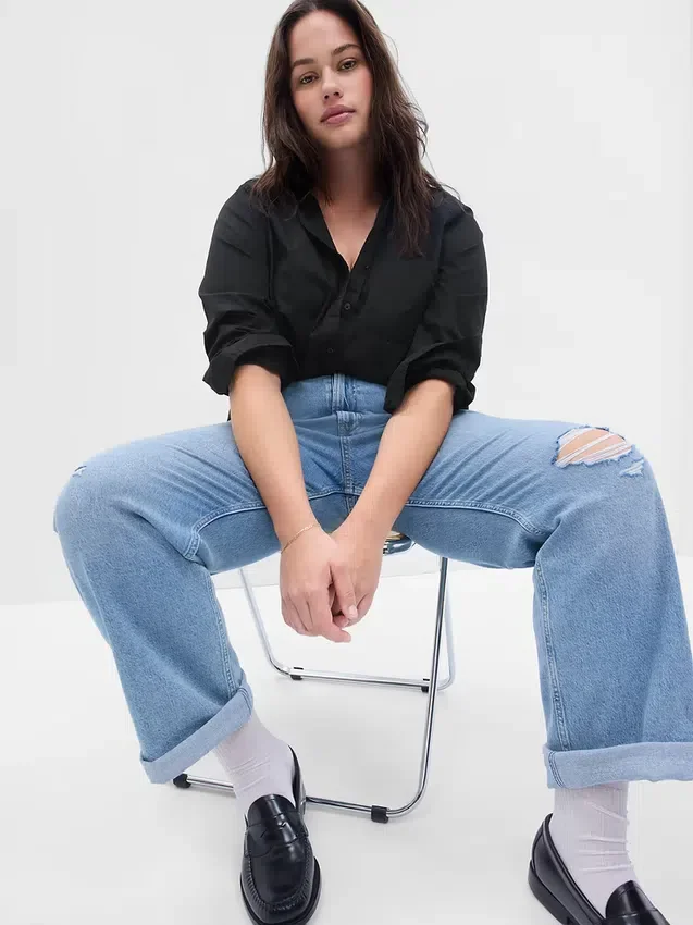 Camicia classica in popeline di cotone biologico
