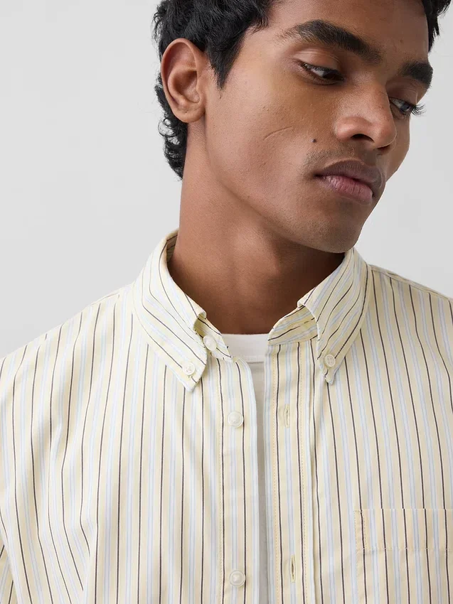 Camicia classica in popeline di cotone biologico