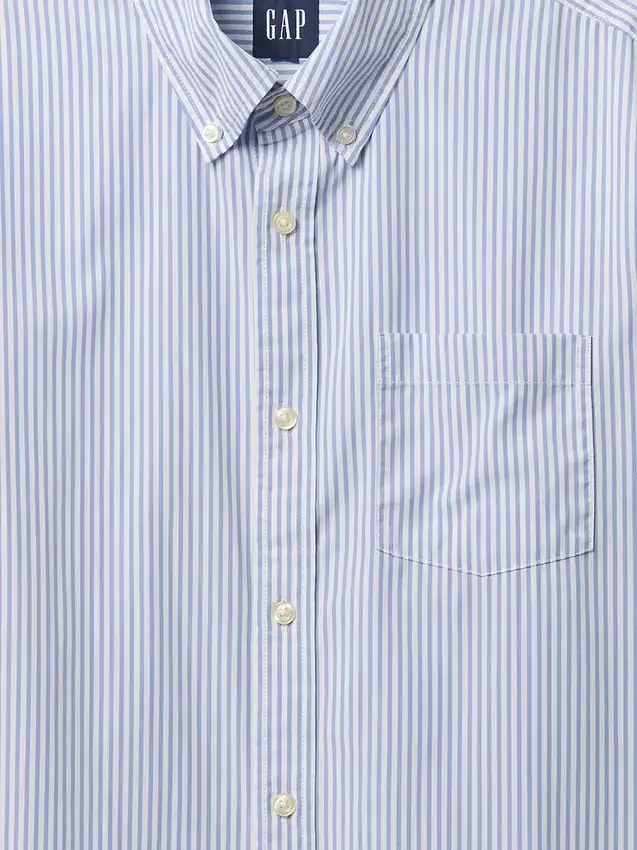 Camicia classica in popeline di cotone biologico