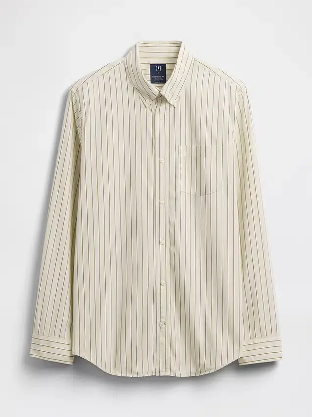 Camicia classica in popeline di cotone biologico