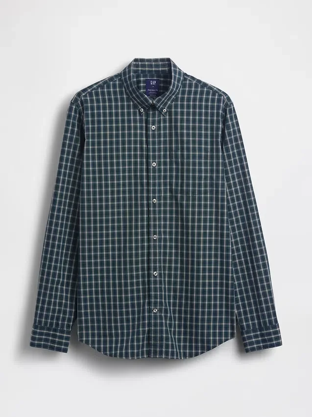 Camicia classica in popeline di cotone biologico