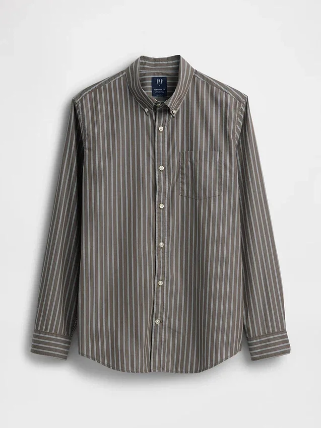 Camicia classica in popeline di cotone biologico