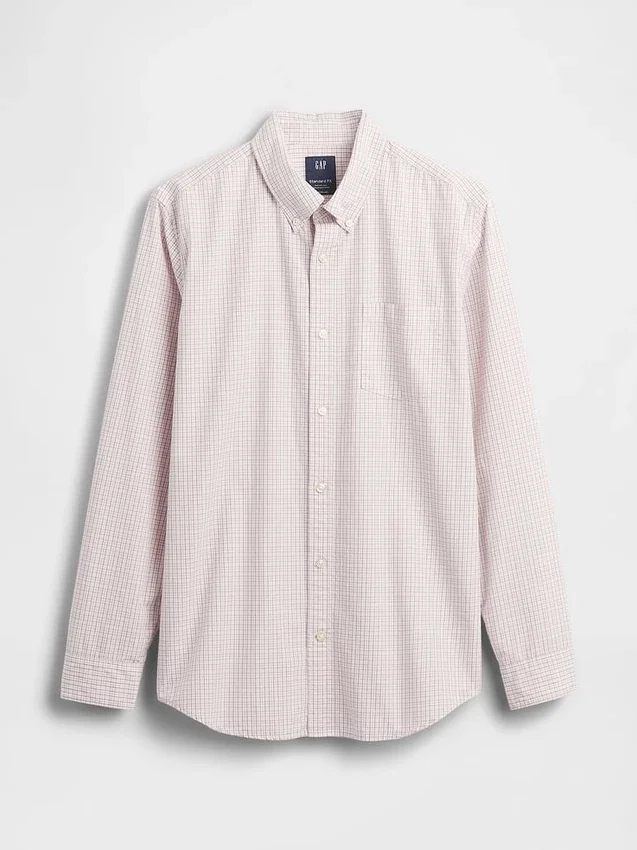 Camicia classica in popeline di cotone biologico