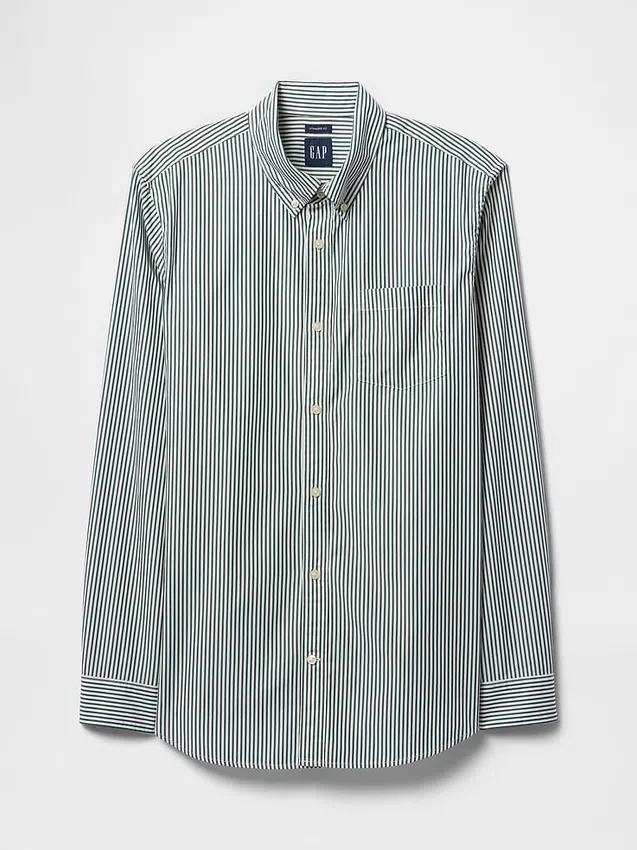 Camicia classica in popeline di cotone biologico