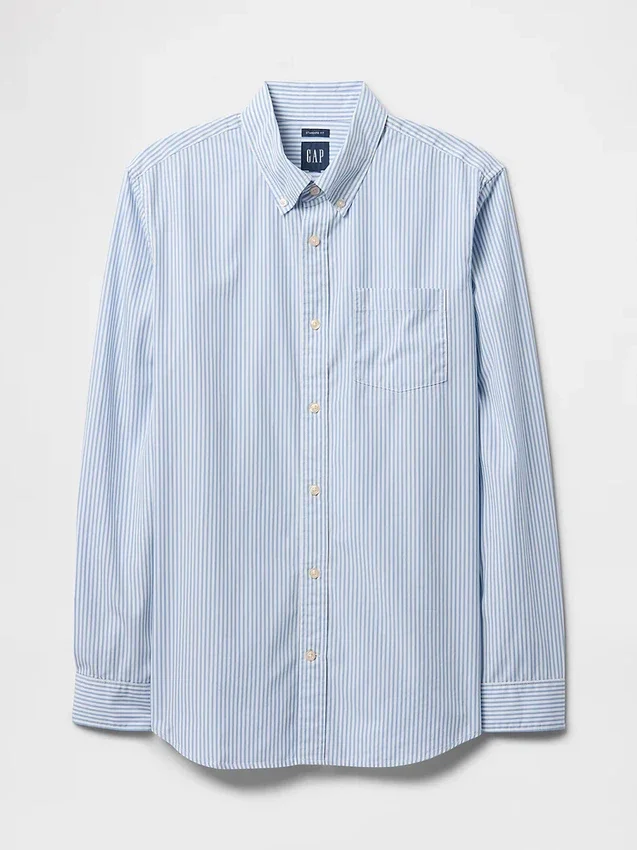 Camicia classica in popeline di cotone biologico