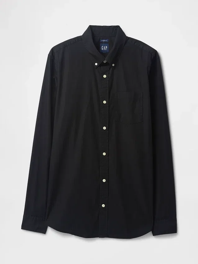 Camicia classica in popeline di cotone biologico