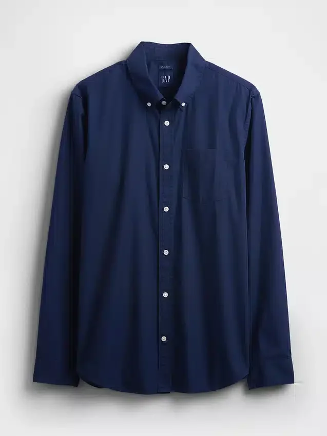 Camicia classica in popeline di cotone biologico
