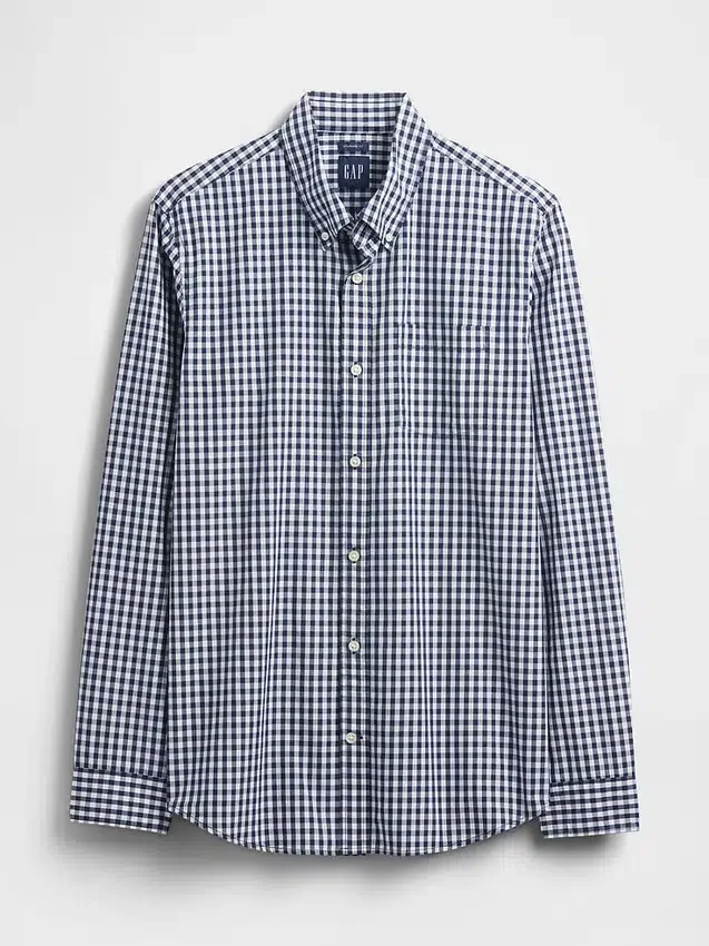 Camicia classica in popeline di cotone biologico